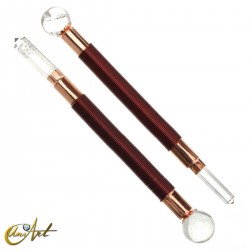 Varita de poder de cobre y cuarzo