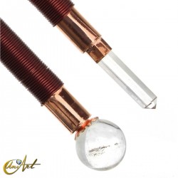 Varita de poder de cobre y cuarzo