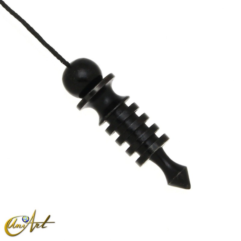 Péndulo Isis metal con testigo, negro