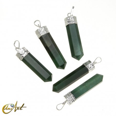 Colgante punta de jade verde