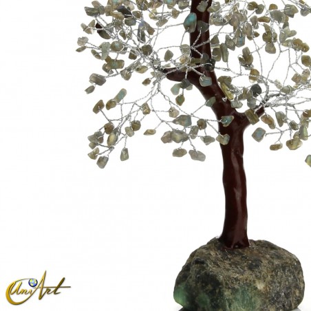 Árbol de 500 chips con base de labradorita natural