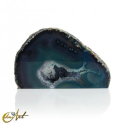 Green dyed agate - geode