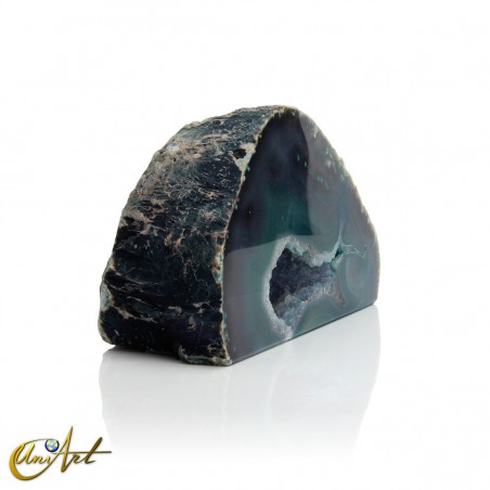 Green dyed agate - geode