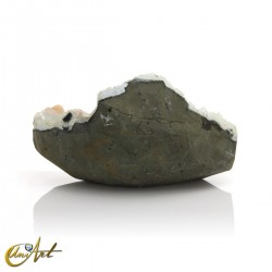 White apophyllite with stilbite