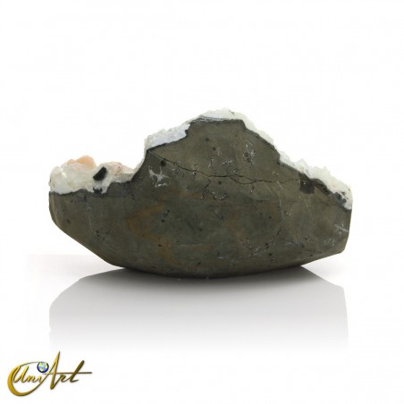 White apophyllite with stilbite