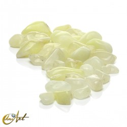 Quartz and sulfur tumbled stones, 200 grs