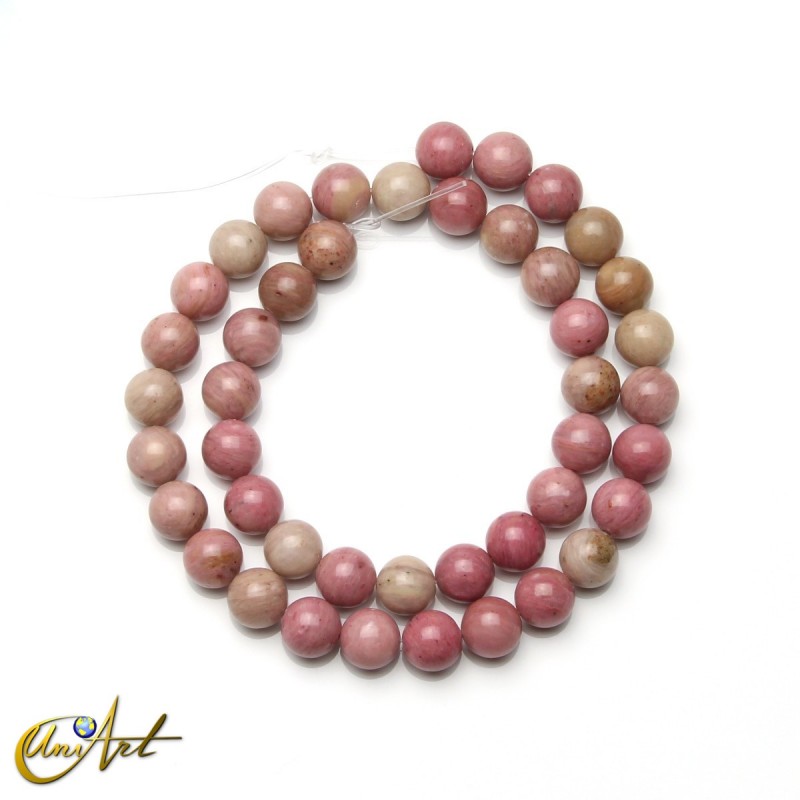 Rodonita grado A, abalorios 8 mm