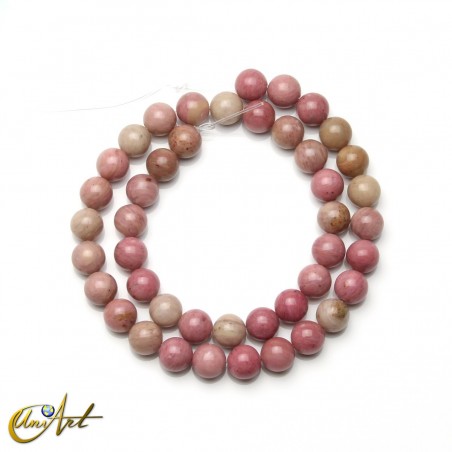 Rodonita grado A, abalorios 8 mm