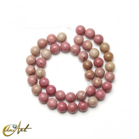 Rodonita grado A, abalorios 8 mm