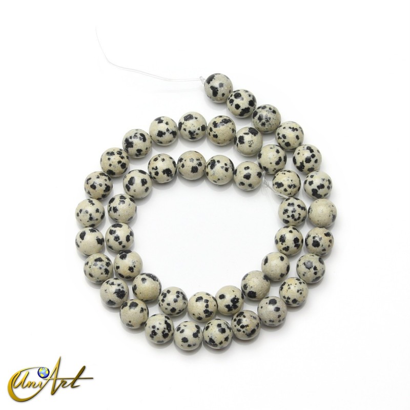 Jaspe dálmata natural – 8 mm cuentas redondas
