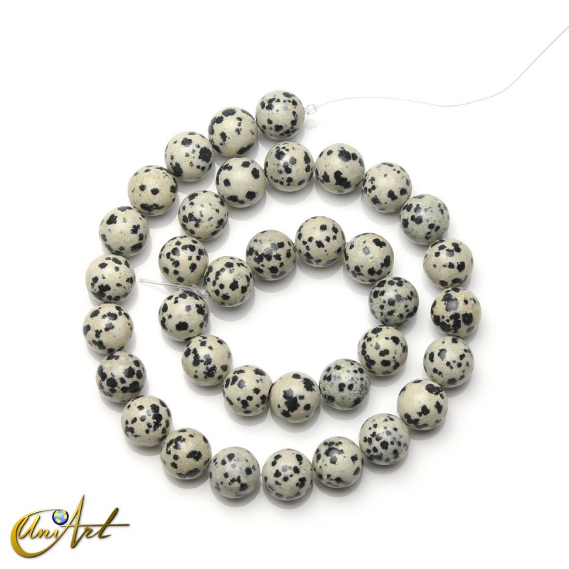 Jaspe dálmata natural – 10 mm cuentas redondas