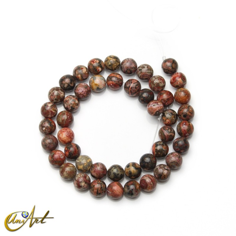 Cuentas de jaspe leopardo. 8 mm
