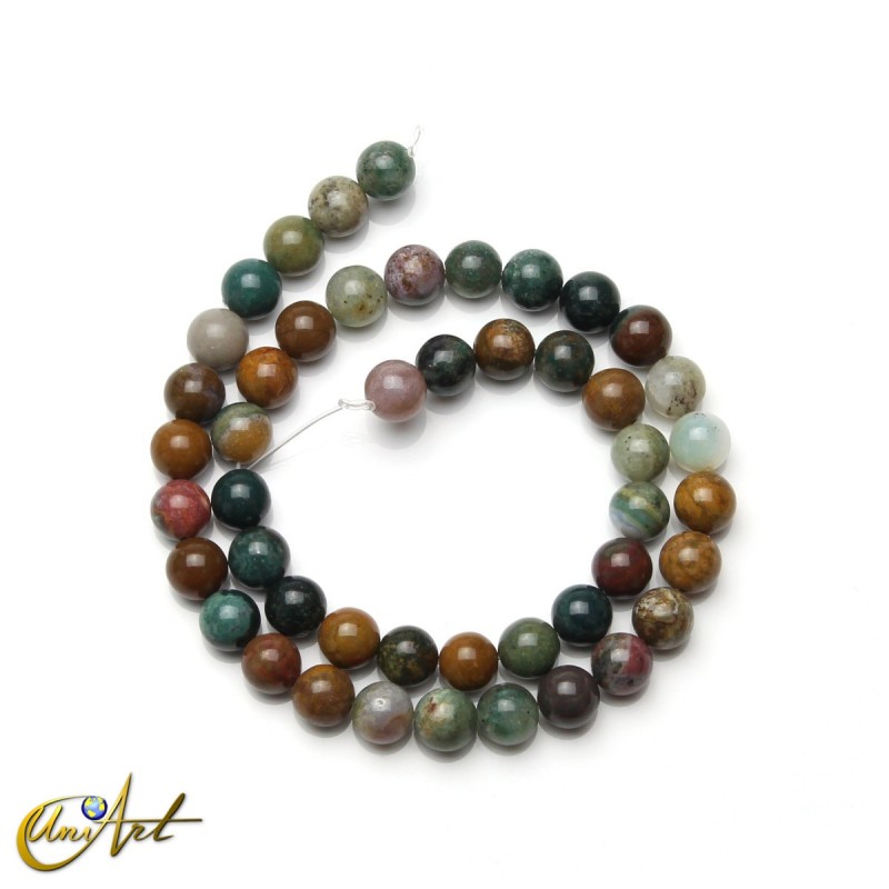 Tira de cuentas de ágata fancy, 8 mm