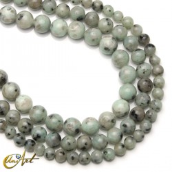 Kiwi jasper strand, round beads