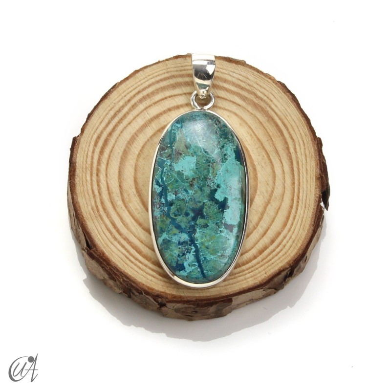 Azurita en plata de ley, colgantes ovalados - modelo 1