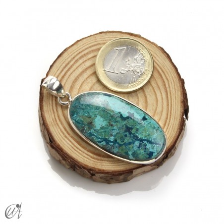 Azurita en plata de ley, colgantes ovalados - modelo 1