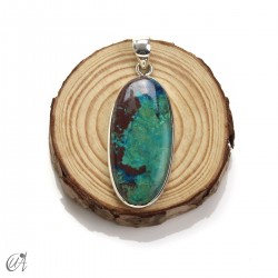 Azurita en plata de ley, colgantes ovalados - modelo 4