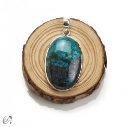 Azurita en plata de ley, colgantes ovalados - modelo 5