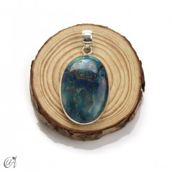 Azurita en plata de ley, colgantes ovalados - modelo 6