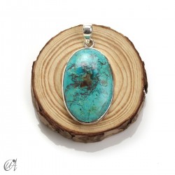 Azurita en plata de ley, colgantes ovalados - modelo 7
