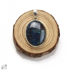 Azurita en plata de ley, colgantes ovalados - modelo 9