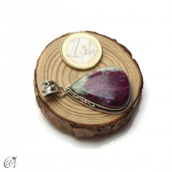 Gothic silver and ruby pendant - model 1