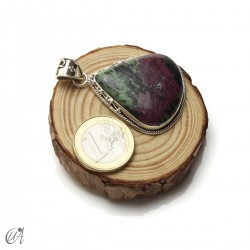 Gothic silver and ruby pendant - model 9