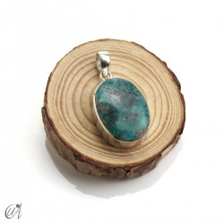 Turquoise oval - 925 silver pendant - model 5