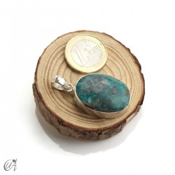 Turquoise oval - 925 silver pendant - model 5
