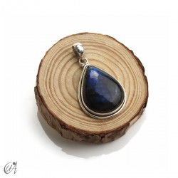 Labradorite Tear-shaped, silver pendant, medium model 3