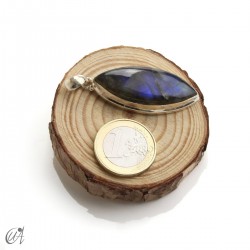 Labradorita en plata de ley, colgante marquesa modelo 1