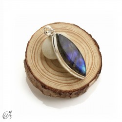 Labradorita en plata de ley, colgante marquesa modelo 1