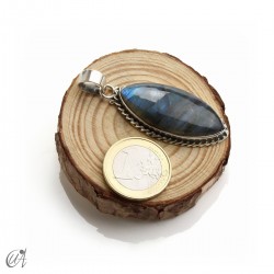 Labradorita en plata de ley, colgante marquesa modelo 4