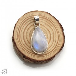Moonstone teardrop in silver, pendant