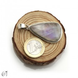 Lágrima de piedra luna en plata, colgante, grande modelo 1