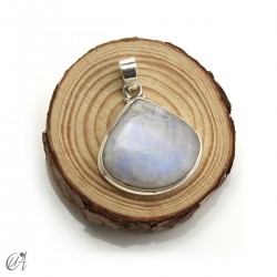 Lágrima de piedra luna en plata, colgante, extra grande modelo 1