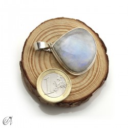 Lágrima de piedra luna en plata, colgante, extra grande modelo 1