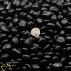 Cantos rodados de ágata negra