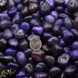 Violet agate tumbled stones