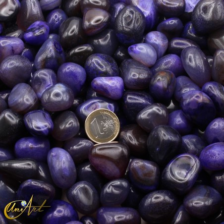 Violet agate tumbled stones