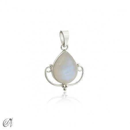 Colgante Boheme en plata y piedra luna
