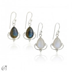 Silver and stones - Boheme earrings