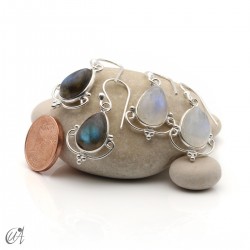 Silver and stones - Boheme earrings