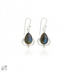Silver and labradorite - Boheme earrings