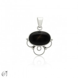 Colgante Nuit, plata con black star diopside