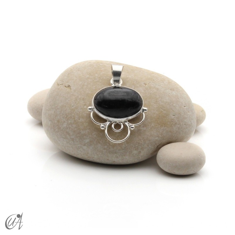 Colgante Nuit, plata con black star diopside