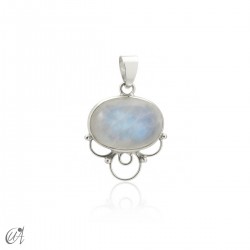 Colgante Nuit, plata con piedra luna