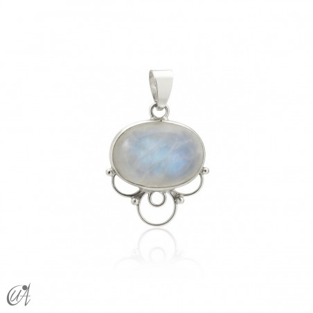 Colgante Nuit, plata con piedra luna