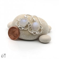 Pendientes Romance, plata y piedra