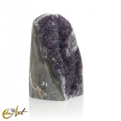 Polished amethyst druse